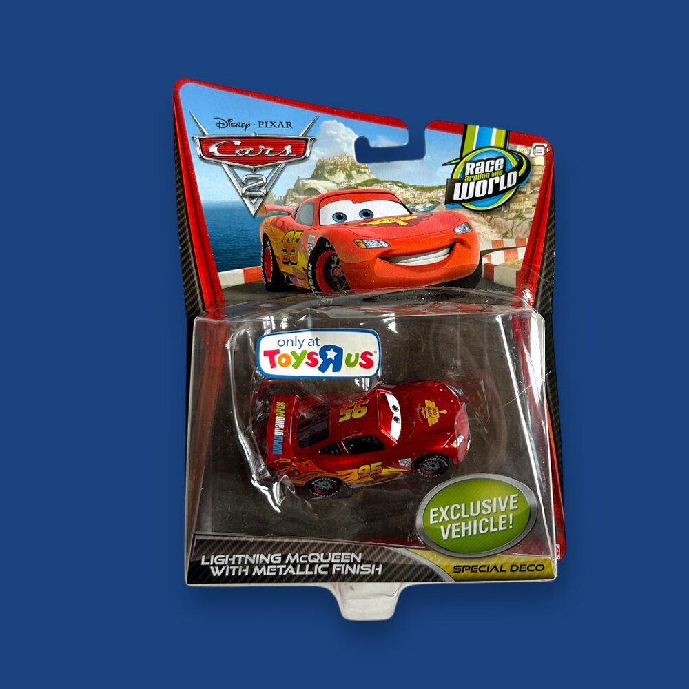 Cars 2 Disney Pixar Lightning McQueen Metallic Finish Toys-R-Us Exclusive
